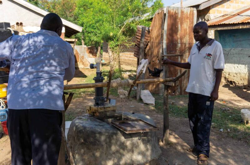 An Impact Pump installation in a well at a school