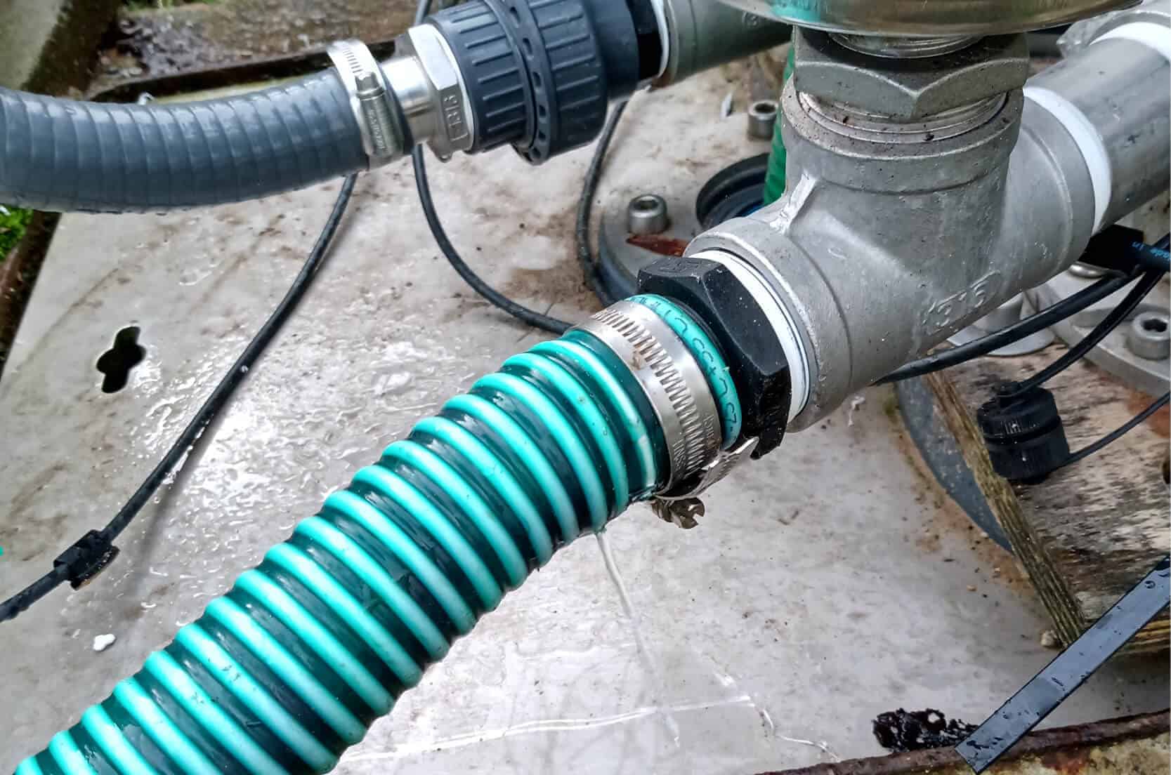 Hose pipe attached to an Impact Pump fitting