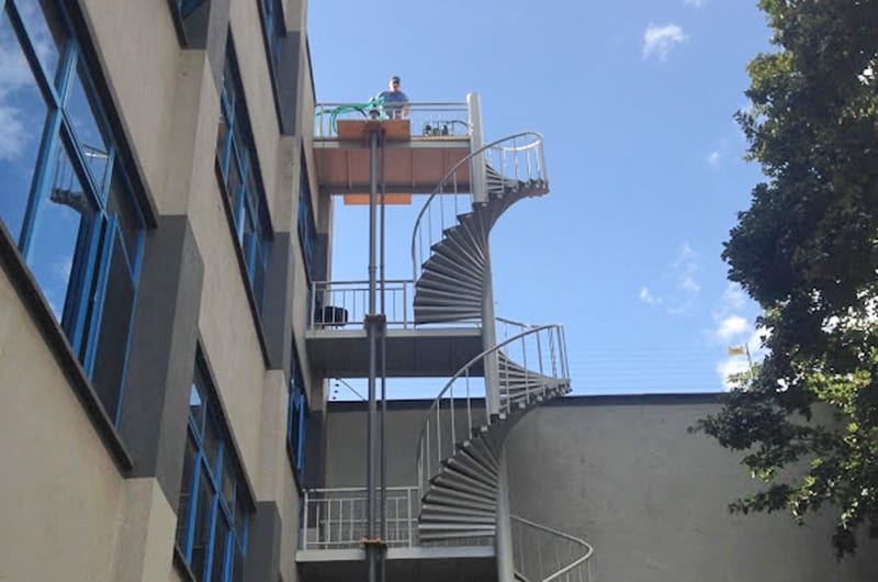 Water pump set up at East African distribution partner location
